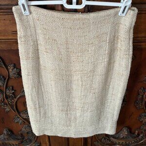 Paule Vasseur Odelune Classic Silk Pencil Skirt Lined Midi Womens EU 38 US 6.